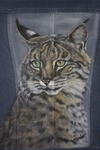 Bob Cat on denim